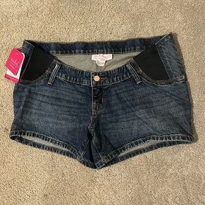 Maternity jean shorts